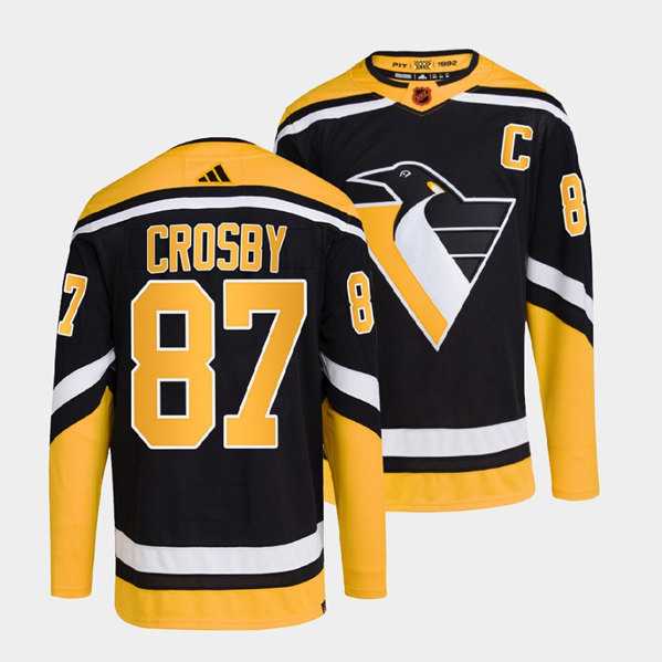 Men's Pittsburgh Penguins #87 Sidney Crosby Black 2022-23 Reverse Retro Stitched Jersey Dzhi,We sell and wholesale Men's Pittsburgh Penguins #87 Sidney Crosby Black 2022-23 Reverse Retro Stitched Jersey Dzhi on line form chian!